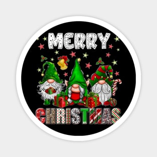 Merry Christmas Gnome Family Funny Xmas Tree Women Men Kids Magnet